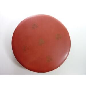 Vintage Lacquered Japanese Box Family Crest Tokugawa Hollyhock Mon